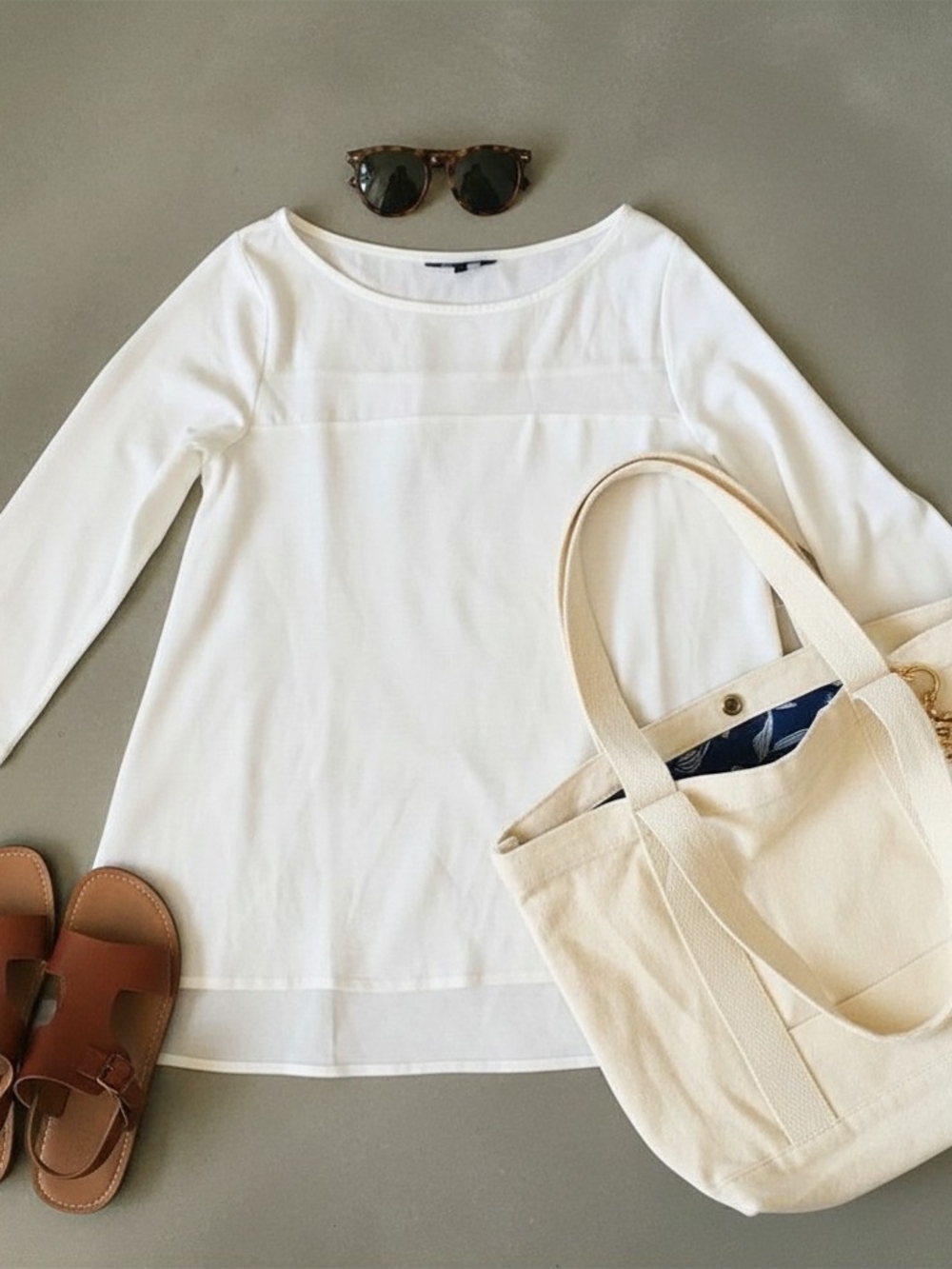 RW&CO. EUC, White Boatneck 3/4 Sleeve Top, Size XSmall
